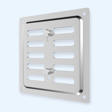 1717MER Chrome ERA Решетка вентиляционная MER регулируемая 175х175 окраш.сталь Chrome